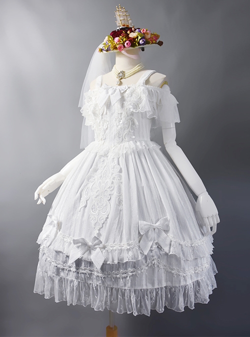 Wars Of The Roses Bowknot Classic Lolita Sling Dress