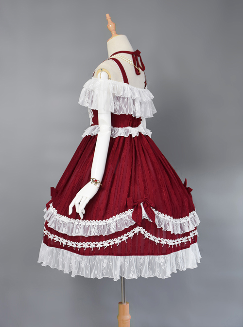 Wars Of The Roses Bowknot Classic Lolita Sling Dress