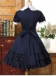 Doll Collar Flounced Classic Lolita Short Sleeves Dress