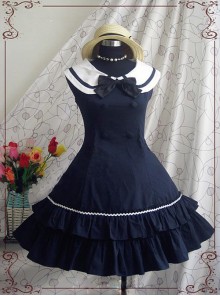 Ruffle Bow Double Breasted Two-pieces Classic Lolita Dress