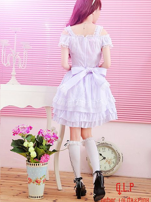 Bowknot Classic Lolita Off-the-shoulder Dress