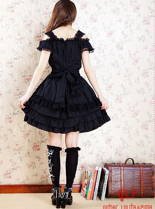 Bowknot Classic Lolita Off-the-shoulder Dress