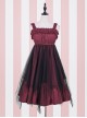 High Waist flounce Gothic Lolita Sling Dress