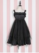 High Waist flounce Gothic Lolita Sling Dress