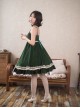 Dark Green High Waist Classic Lolita Sling Dress