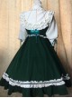 Dark Green High Waist Classic Lolita Sling Dress