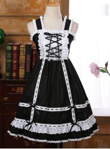 Lace Lace-up Bowknot Sweet Lolita Sling Dress