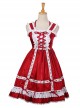 Lace Lace-up Bowknot Sweet Lolita Sling Dress