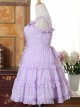 Purple Bowknot Flounced Sweet Lolita Sling Dress