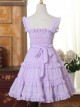 Purple Bowknot Flounced Sweet Lolita Sling Dress