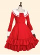 Double Breasted Lapel Long Sleeve Classic Lolita Dress