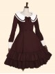 Double Breasted Lapel Long Sleeve Classic Lolita Dress