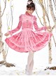 Pink Thickened Flounce Classic Lolita Long Sleeve Dress