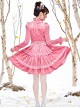 Pink Thickened Flounce Classic Lolita Long Sleeve Dress