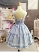 White Lace Cute Pure Color Sweet Lolita Sling Dress