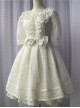 Pure Color Organza Short Puff Sleeve Classic Lolita Dress