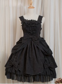 Dressy Dress Series Bowknot High Waist Classic Lolita Sling Dress