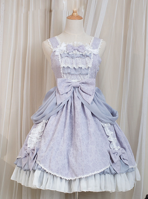 Dressy Dress Series Bowknot High Waist Classic Lolita Sling Dress