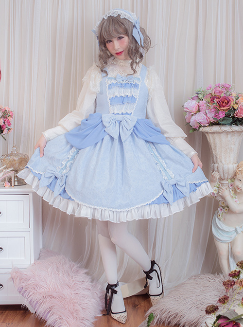 Dressy Dress Series Bowknot High Waist Classic Lolita Sling Dress