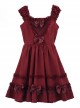 Bowknot Fold Lace Sweet Lolita Sling Dress