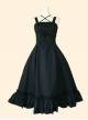 Concise Middle-waisted Classic Lolita Sling Long Dress