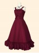 Concise Middle-waisted Classic Lolita Sling Long Dress