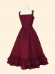 Concise Middle-waisted Classic Lolita Sling Long Dress