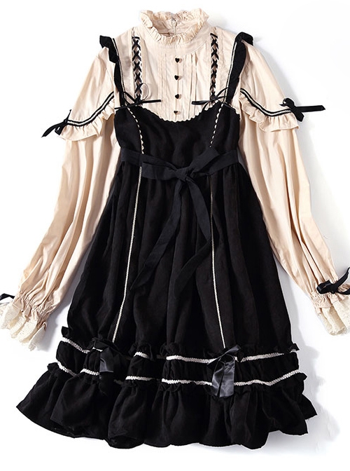 Elegant Bowknot Classic Lolita Long Sleeve Dress