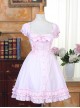 Cute Pink Sweet Lolita Short Puff Sleeve Dress