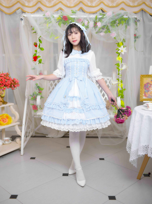 Sleepwalking Fairy Tale Series Classic Lolita Half Sleeve Dress