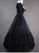 Retro Bowknot Gothic Lolita Prom Long Sleeve Dress