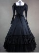 Retro Bowknot Gothic Lolita Prom Long Sleeve Dress