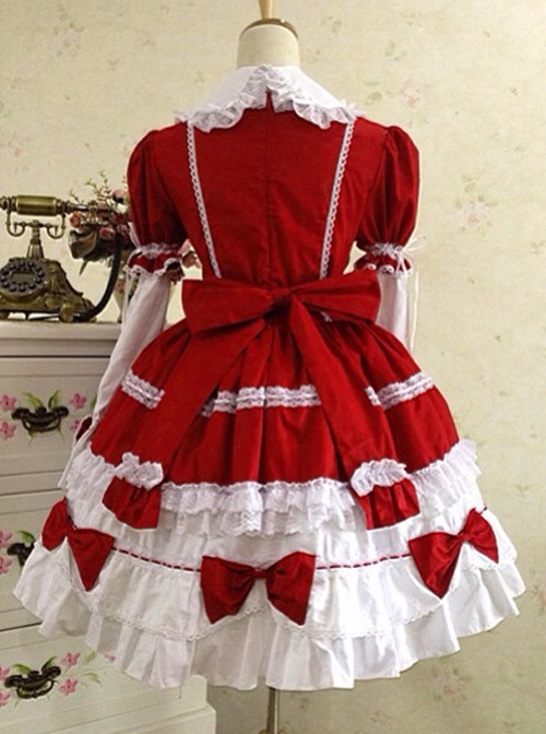 Bowknot Slim Gothic Lolita Short Sleeve Dress