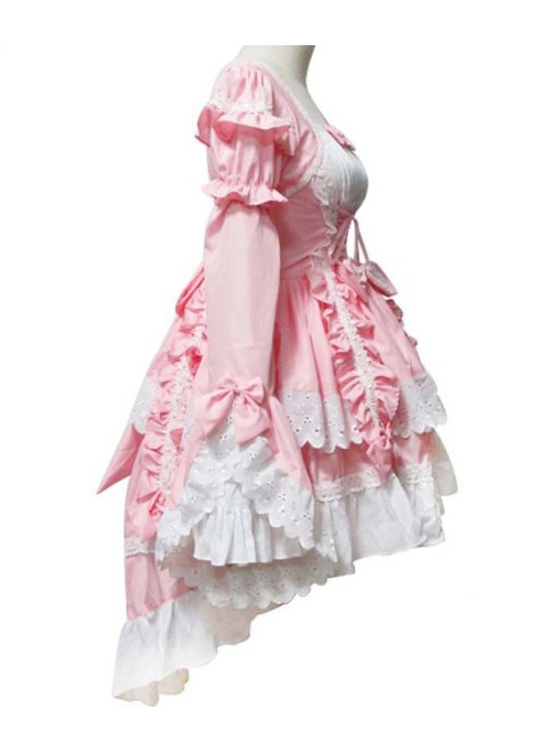 Cute Lace And Bowknot Sweet Lolita Long Sleeve Dress