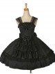 Dream Alice Cute Rabbit Black Gothic Lolita Sling Dress