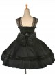 Dream Alice Cute Rabbit Black Gothic Lolita Sling Dress