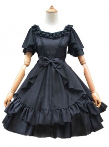 Organza High Waist Short Sleeves Classic Lolita Dress