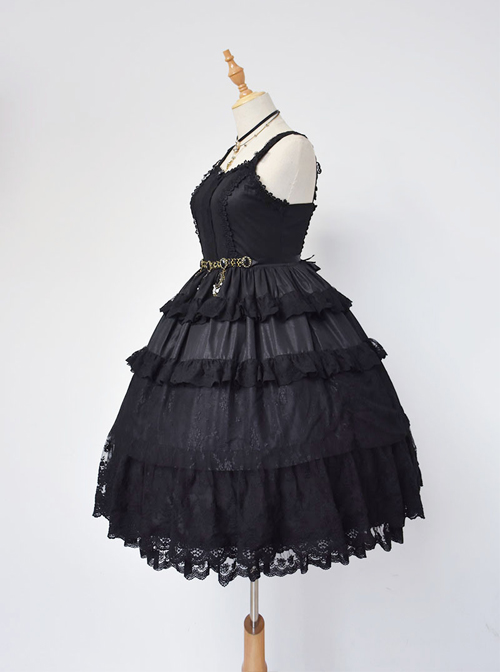 Dangerous Liaisons Series Chiffon Retro Gothic Lolita Short Sleeve Dress