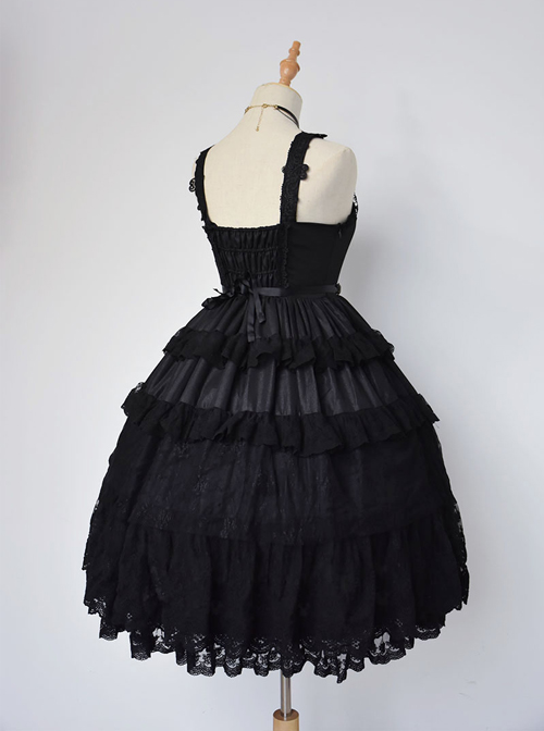 Dangerous Liaisons Series Chiffon Retro Gothic Lolita Short Sleeve Dress