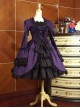 Retro Lace And Bind Strap Gothic Lolita Long Sleeve Dress