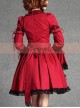 Retro Lace And Bind Strap Gothic Lolita Long Sleeve Dress