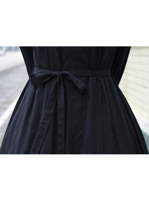 Morning's Aurora Series Pure Cotton Classic Lolita Long Sleeve Dress