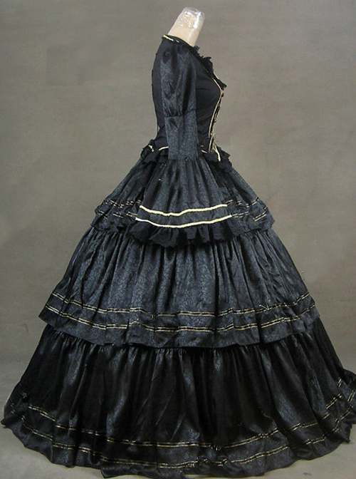 Victorian Style Gothic Lolita Prom Long Sleeve Dress