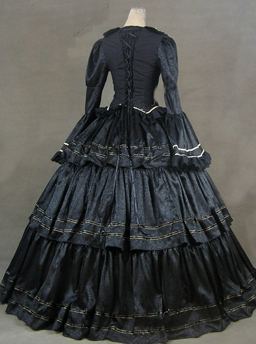 Victorian Style Gothic Lolita Prom Long Sleeve Dress