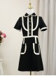 Elegant Slim Black Short Sleeve Dress