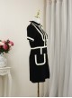 Elegant Slim Black Short Sleeve Dress