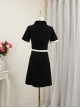 Elegant Slim Black Short Sleeve Dress