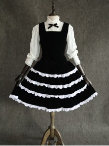 Black Velvet Classic Lolita Sleeveless Dress