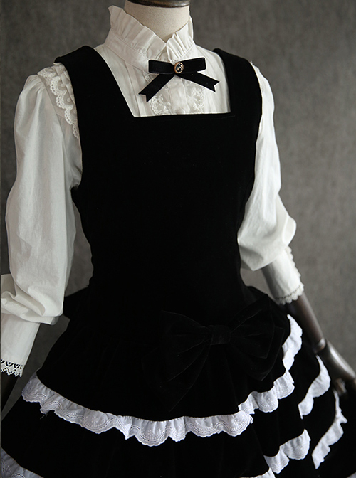 Black Velvet Classic Lolita Sleeveless Dress