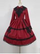 Devil's Wing Red Long Sleeve Gothic Lolita Dress